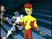 Kid Flash voiced by Michael Rosenbaum in the TV series Teen Titans.