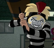 Harley Quinn voiced by Tara Strong in Scooby-Doo! & Batman: The Brave and the Bold.