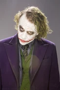 The Joker portrayed by Heath Ledger in Christopher Nolan's Batman film series.