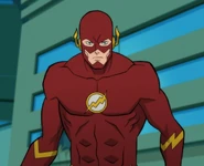 The Flash voiced by Matt Bomer in the Tomorrowverse films.
