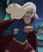 Supergirl/Harbinger voiced by Meg Donnelly in the Tomorrowverse films.