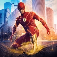 The Flash portrayed by Grant Gustin in the Arrowverse crossovers.