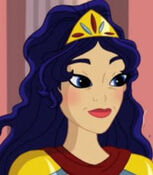 Hippolyta voiced by Julianne Grossman in the DC Super Hero Girls original universe.