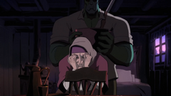 Frankenstein tells Bogdana that he would never leave her