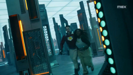 Peacemaker and Adebayo running