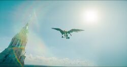 Hawkgirl flying