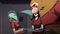 Mazursky is intimidated by Congorilla