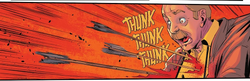 Matt is struck by an assassin's arrows