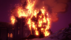 Frankenstein Manor on fire CC105