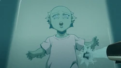  is transformed into an amphibious metahuman