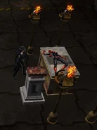 The Crime Bible during the sacrifice of Batwoman.