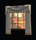 Window with White Drapes