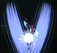 A melee attack with dual pistols.