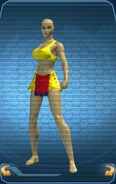 Female Player equipped with the Tundralord's Kilt