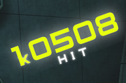 A player reaching 10508 on the hit counter.