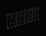 Long Arkham Asylum Fence