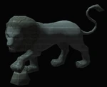 Prowling Lion Statue