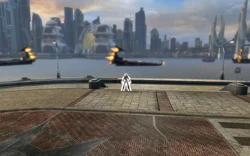 Aquaman's Frigate as seen from Little Bohemia