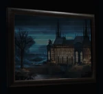 Brushed Spooky Mansion Landscape