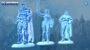 Ice Sculptures: Batman, Wonder Woman, and Superman