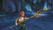 Queen Mera wielding the Trident