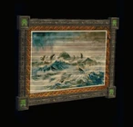 Waves Painting - Knotwork Frame