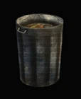 Dirty Metal Trash Can