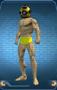 Player with Diving Helmet