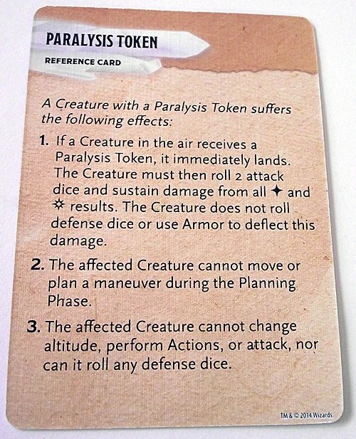 Paralysis Reference Card D&D Attack Wing Wiki Fandom
