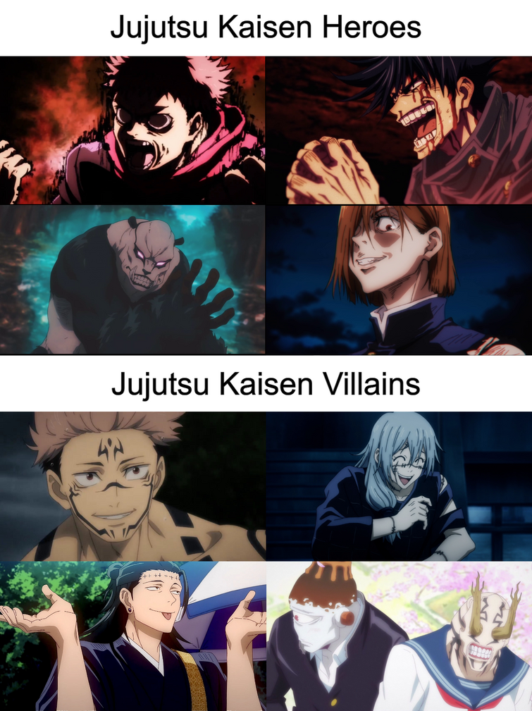 The characters hairs just fit the meme : r/JuJutsuKaisen