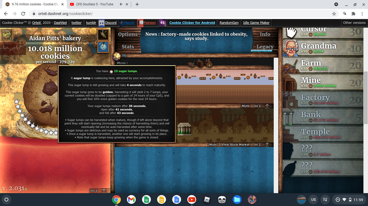 cookie clicker sugar lump hack / X