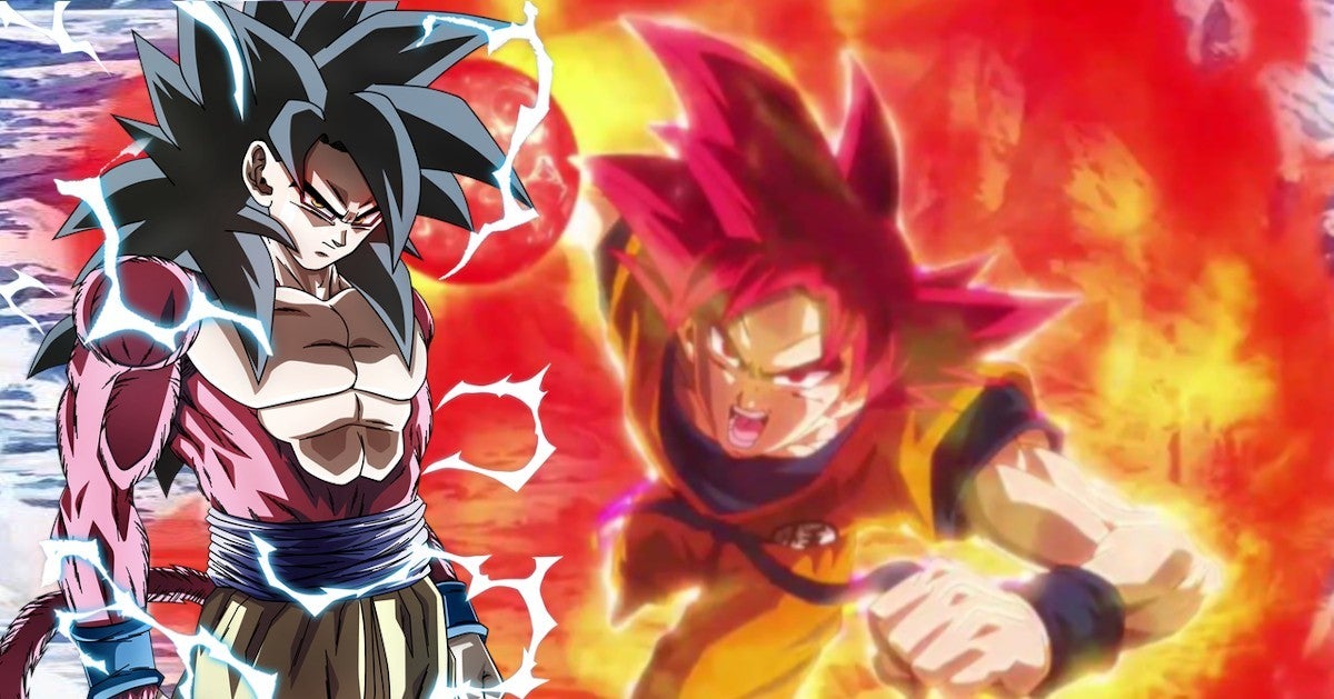 What transformation do you think is looks better aesthetically Super Saiyan  4 or Super Saiyan God? - Quora
