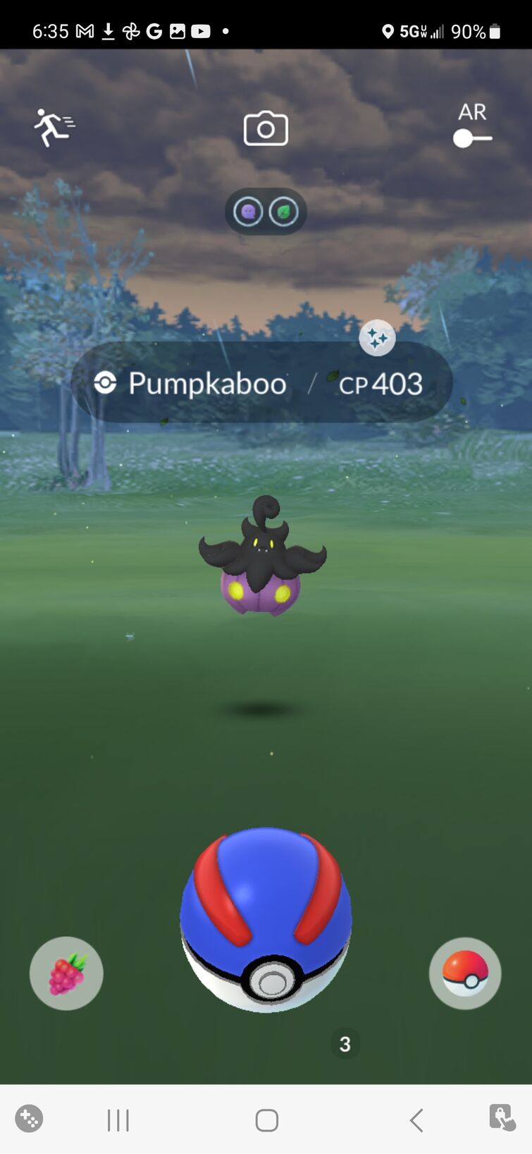 Pumpkaboo sizes : r/pokemongo