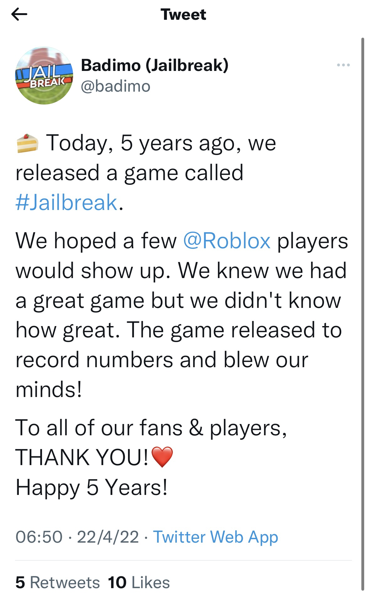 Roblox Jailbreak - 5 Years Later 