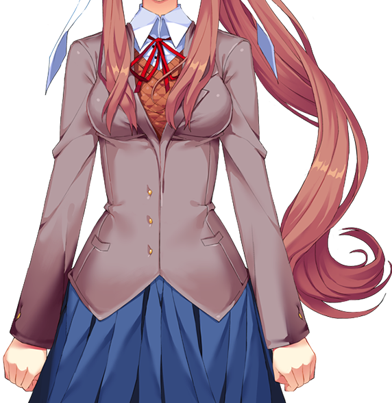 Mas Hair - Character Monika After Story Sprites Png,Monika Png - free  transparent png images 