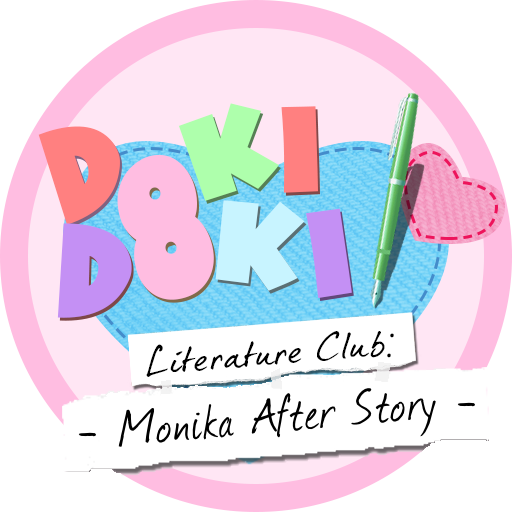 monika and anonymous (doki doki literature club) drawn by