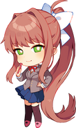 Le sprite chibi de Monika.