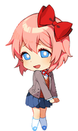 Le sprite chibi de Sayori.