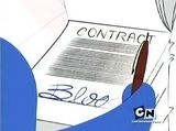 Bloo podpisuje gruby kontrakt Kipa Snipa myśląc, że zostanie gwiazdą.
