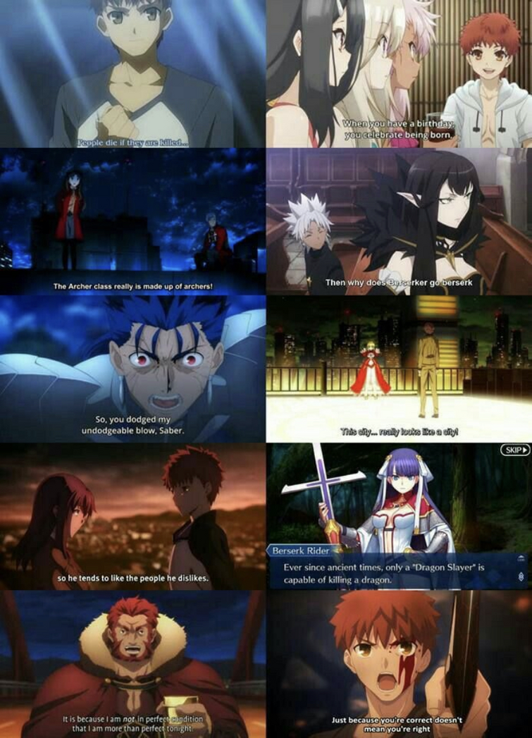 archer fate stay night quotes