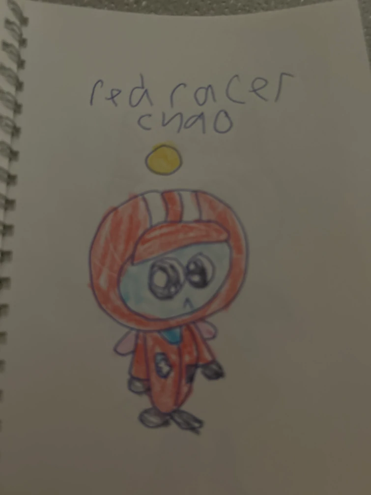 I drew the red racer chao! Fandom