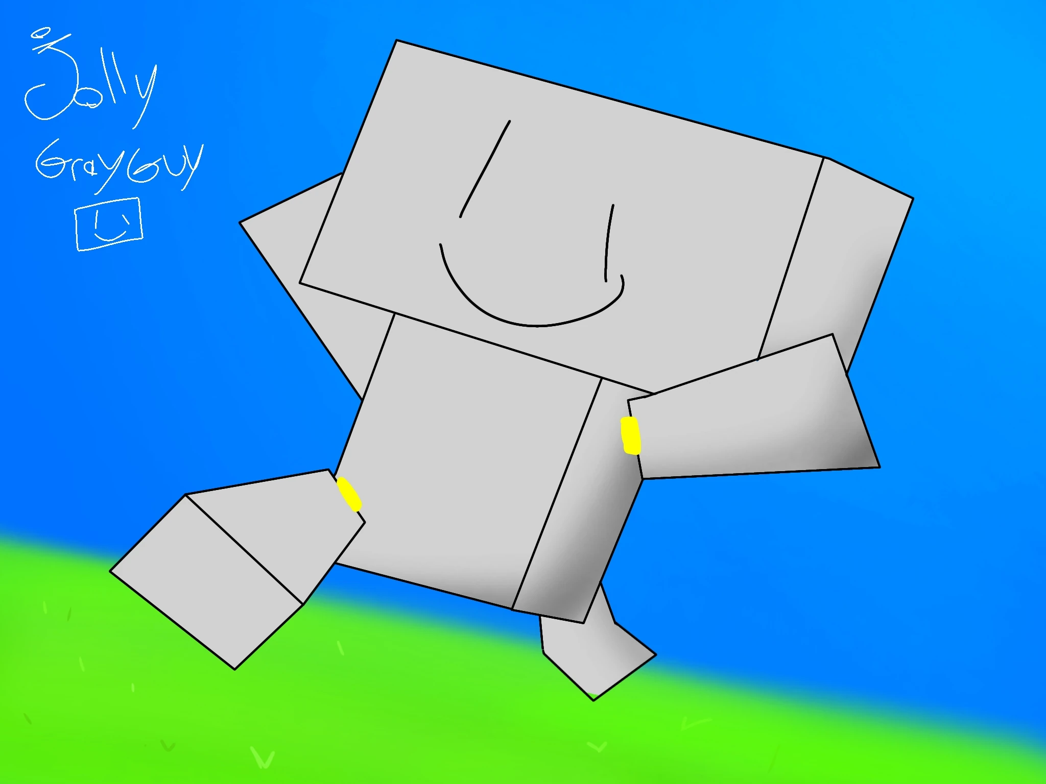 Jolly gray guy running in the hills | Fandom