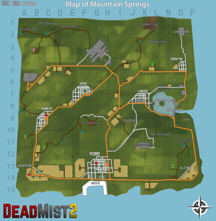 Map Of Dead Mist 2 Dead Mist Wiki Fandom - roblox deadmist 2 us military