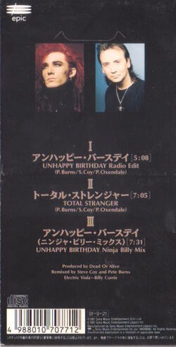 Unhappy Birthday | Dead or Alive (band) Wiki | Fandom