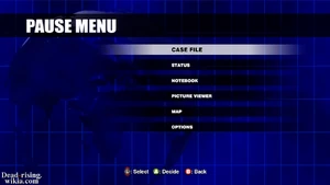 pause menu