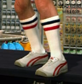 Dead rising clothing jasons red and white shoes long tube socks