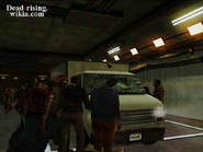 Dead rising hunk of meat zombies chasing after