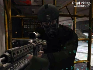 Hitting special forces with joke weapons like paint cans, as shown here, or pylons, have no effect.