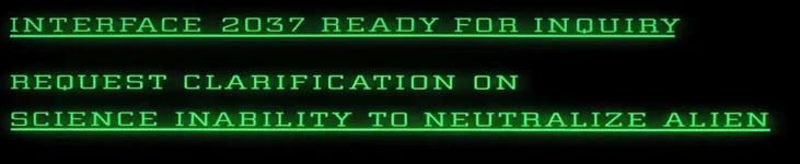 The terminal prompt as displayed in the original 1979 movie.