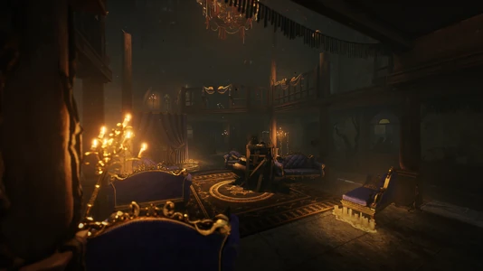 扭曲面具会期间教堂的内部